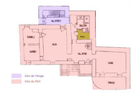 Groundfloor plan with upstairs gite's entrance